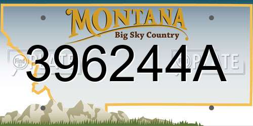 396244A Montana License Plate
