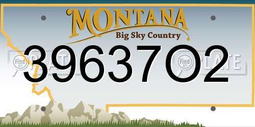 39637O2 Montana License Plate