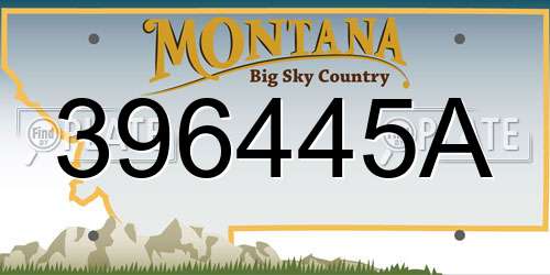 396445A Montana License Plate
