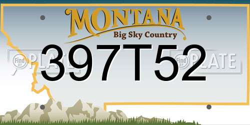 397T52 Montana License Plate