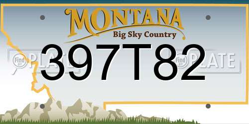 397T82 Montana License Plate