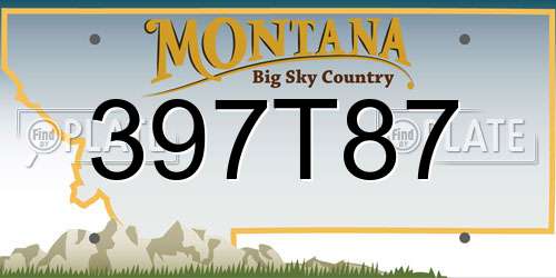 397T87 Montana License Plate