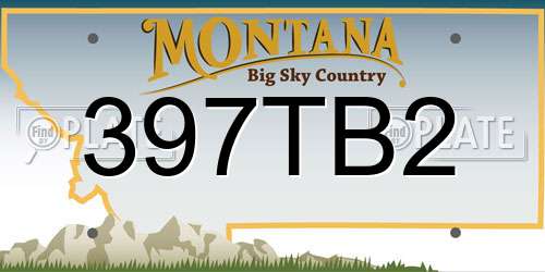 397TB2 Montana License Plate