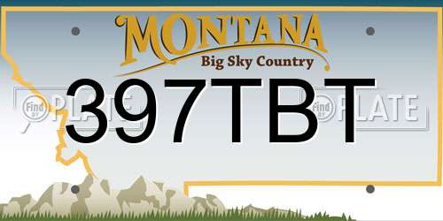 397TBT Montana License Plate