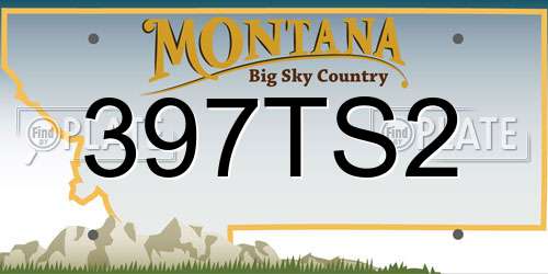 397TS2 Montana License Plate