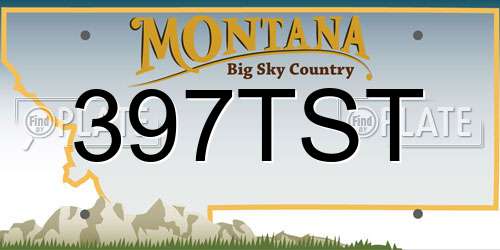 397TST Montana License Plate