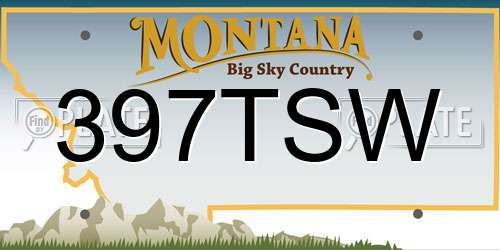 397TSW Montana License Plate