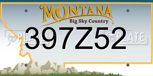 397Z52 Montana License Plate