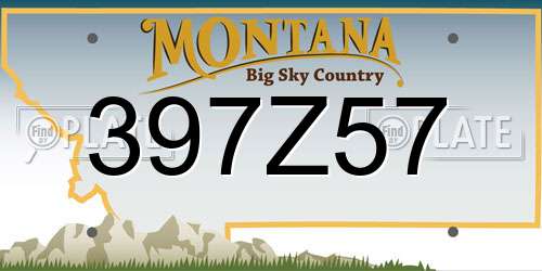 397Z57 Montana License Plate