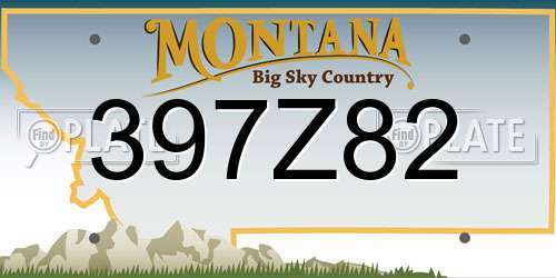 397Z82 Montana License Plate