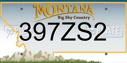 397ZS2 Montana License Plate