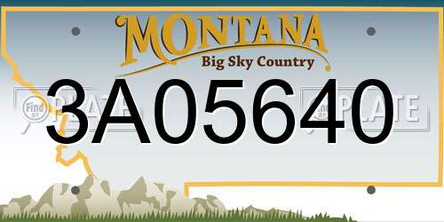 3A05640 Montana License Plate