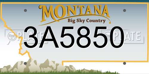 3A5850 Montana License Plate