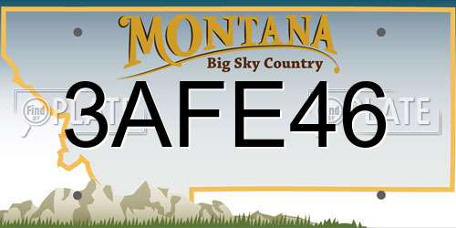 3AFE46 Montana License Plate