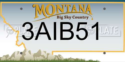 3AIB51 Montana License Plate