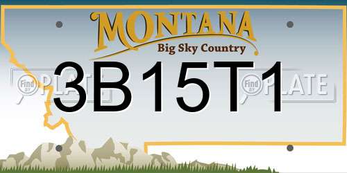 3B15T1 Montana License Plate