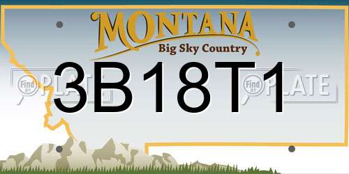 3B18T1 Montana License Plate