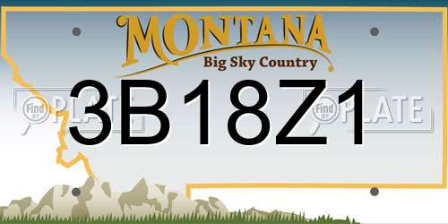 3B18Z1 Montana License Plate