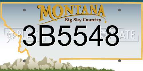 3B5548 Montana License Plate