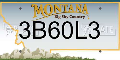 3B60L3 Montana License Plate