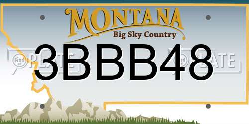 3BBB48 Montana License Plate
