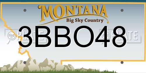 3BBO48 Montana License Plate