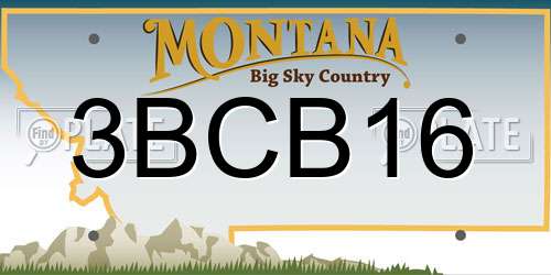 3BCB16 Montana License Plate