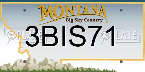 3BIS71 Montana License Plate