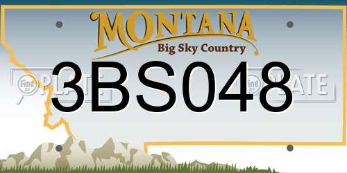 3BS048 Montana License Plate
