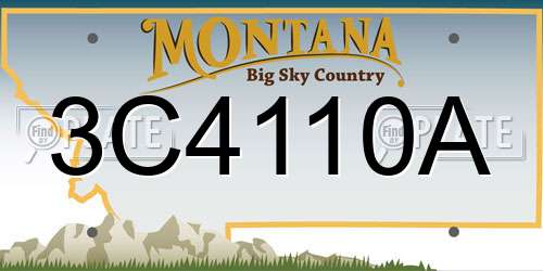 3C4110A Montana License Plate