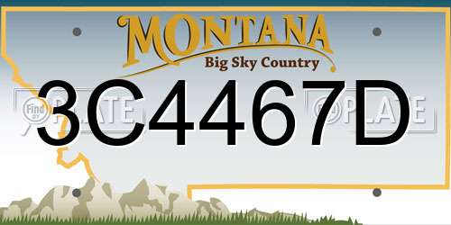 3C4467D Montana License Plate