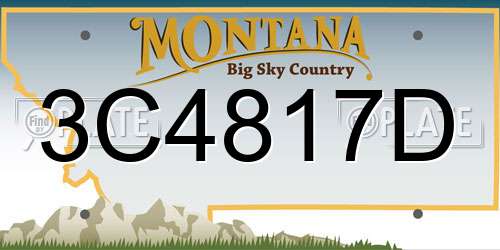 3C4817D Montana License Plate