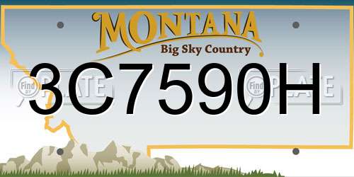 3C7590H Montana License Plate