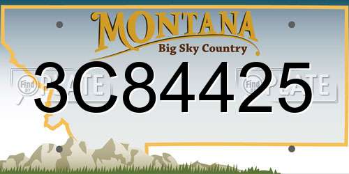 3C84425 Montana License Plate