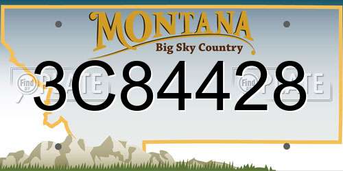 3C84428 Montana License Plate