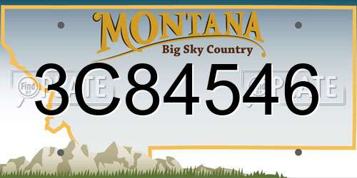 3C84546 Montana License Plate