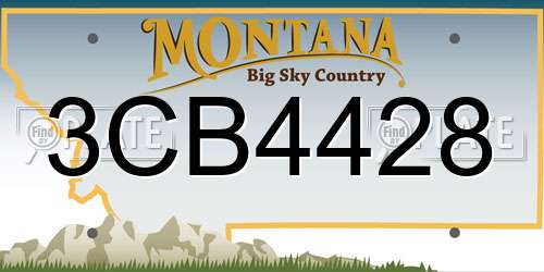 3CB4428 Montana License Plate