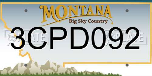 3CPD092 Montana License Plate