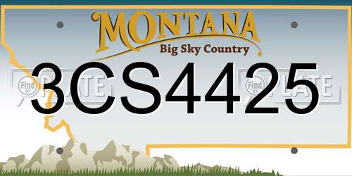 3CS4425 Montana License Plate