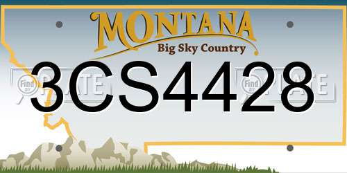 3CS4428 Montana License Plate