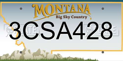 3CSA428 Montana License Plate