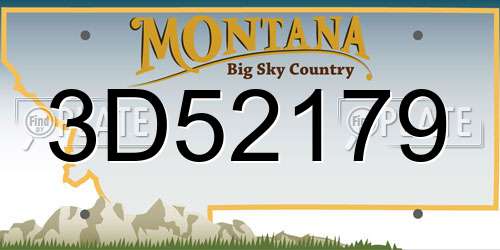 3D52179 Montana License Plate