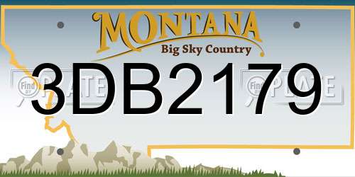 3DB2179 Montana License Plate