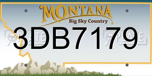 3DB7179 Montana License Plate