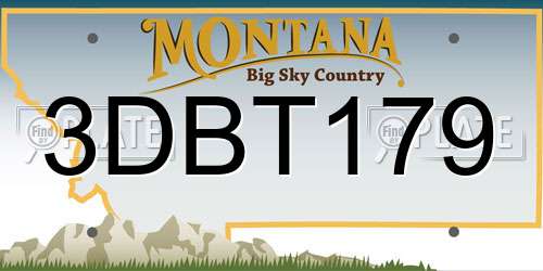 3DBT179 Montana License Plate