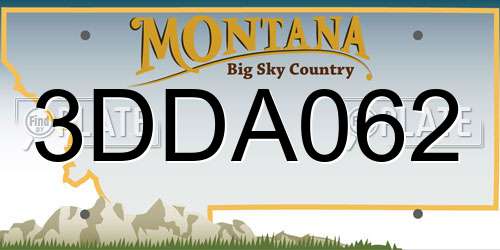 3DDA062 Montana License Plate