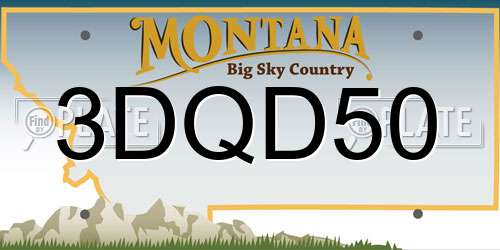 3DQD50 Montana License Plate