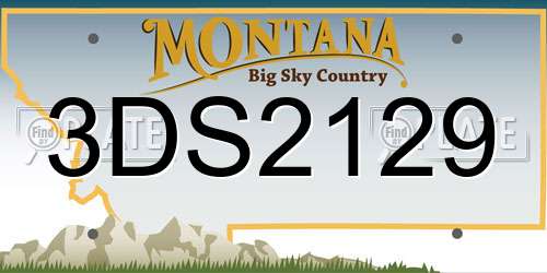 3DS2129 Montana License Plate
