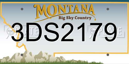 3DS2179 Montana License Plate