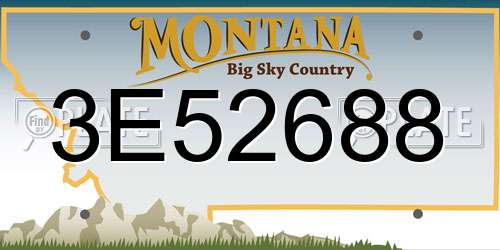 3E52688 Montana License Plate